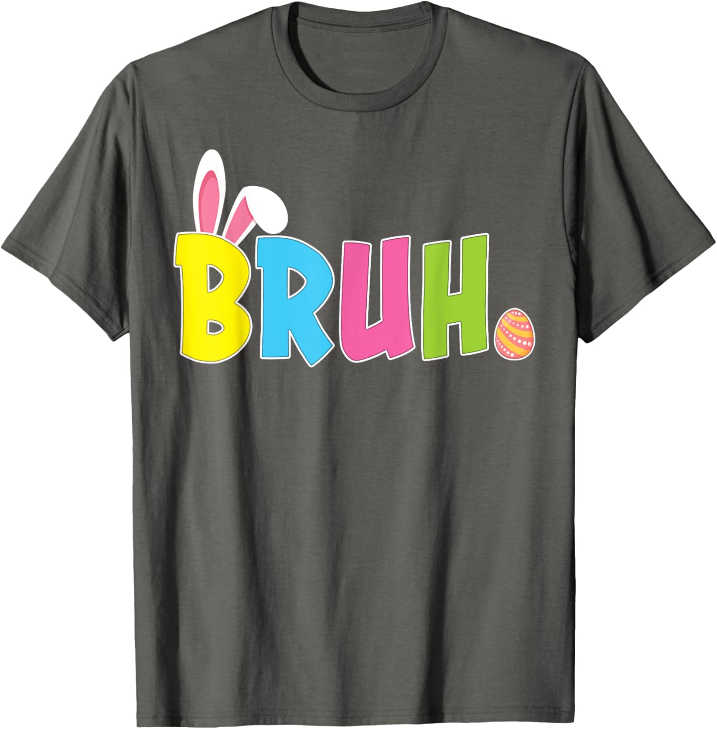 Bruh Funny Easter Day Bunny Teens Boys Girls T-Shirt