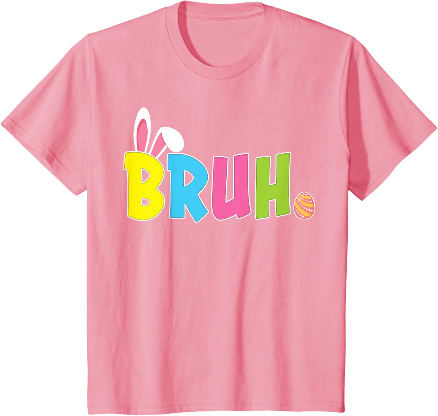 Bruh Funny Easter Day Bunny Teens Boys Girls T-Shirt