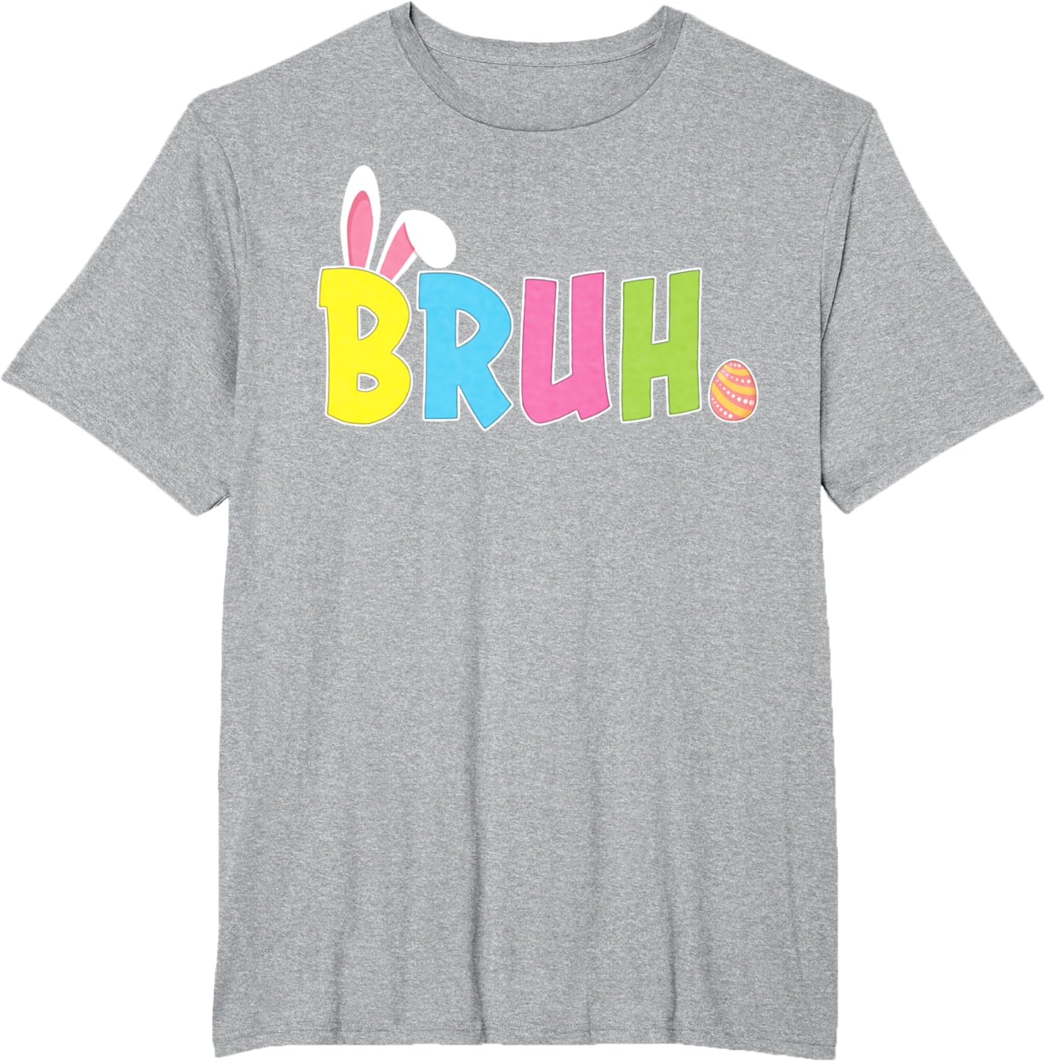 Bruh Funny Easter Day Bunny Teens Boys Girls T-Shirt