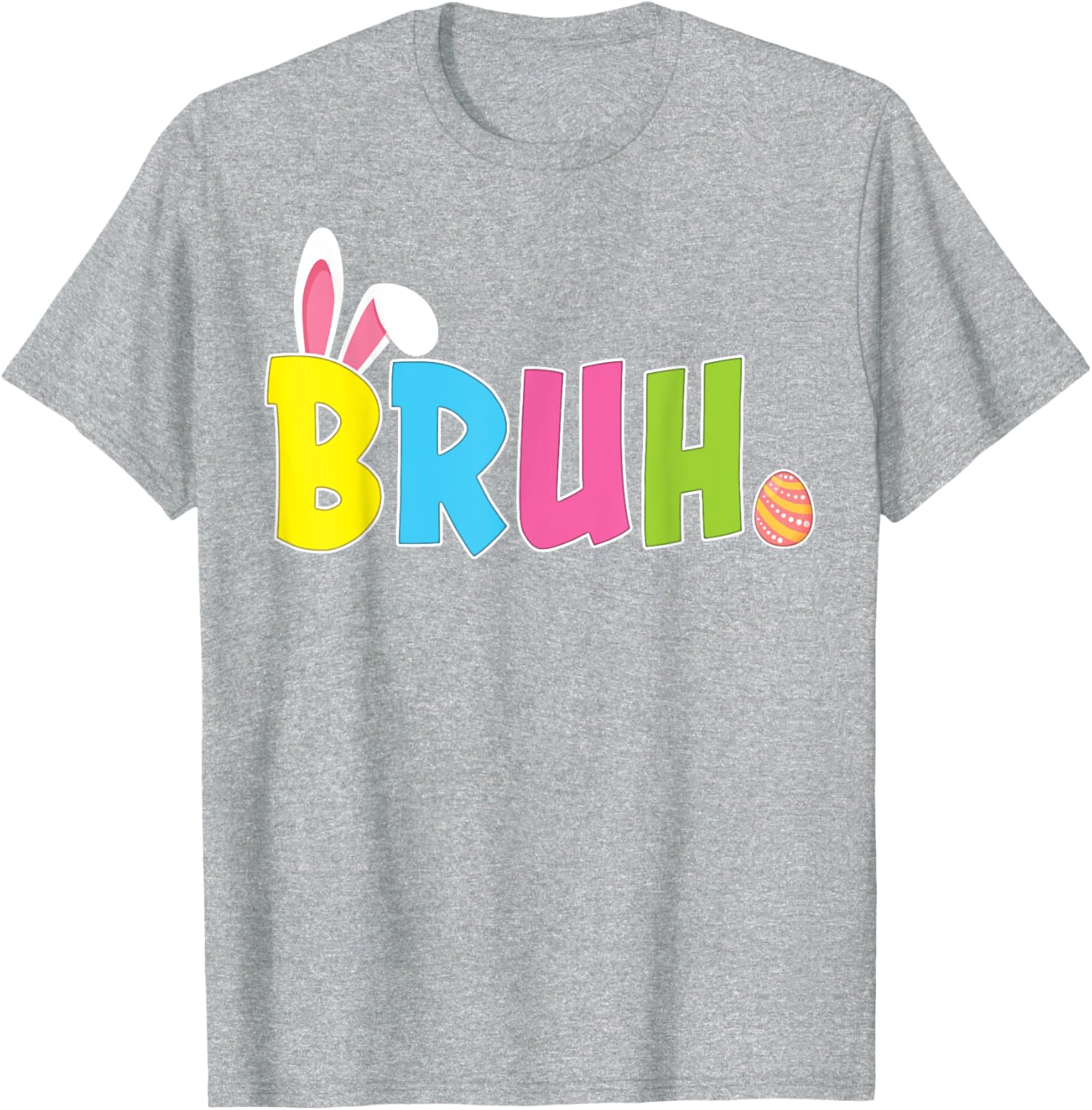 Bruh Funny Easter Day Bunny Teens Boys Girls T-Shirt