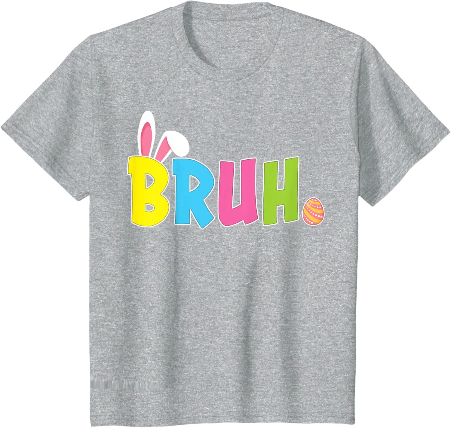 Bruh Funny Easter Day Bunny Teens Boys Girls T-Shirt