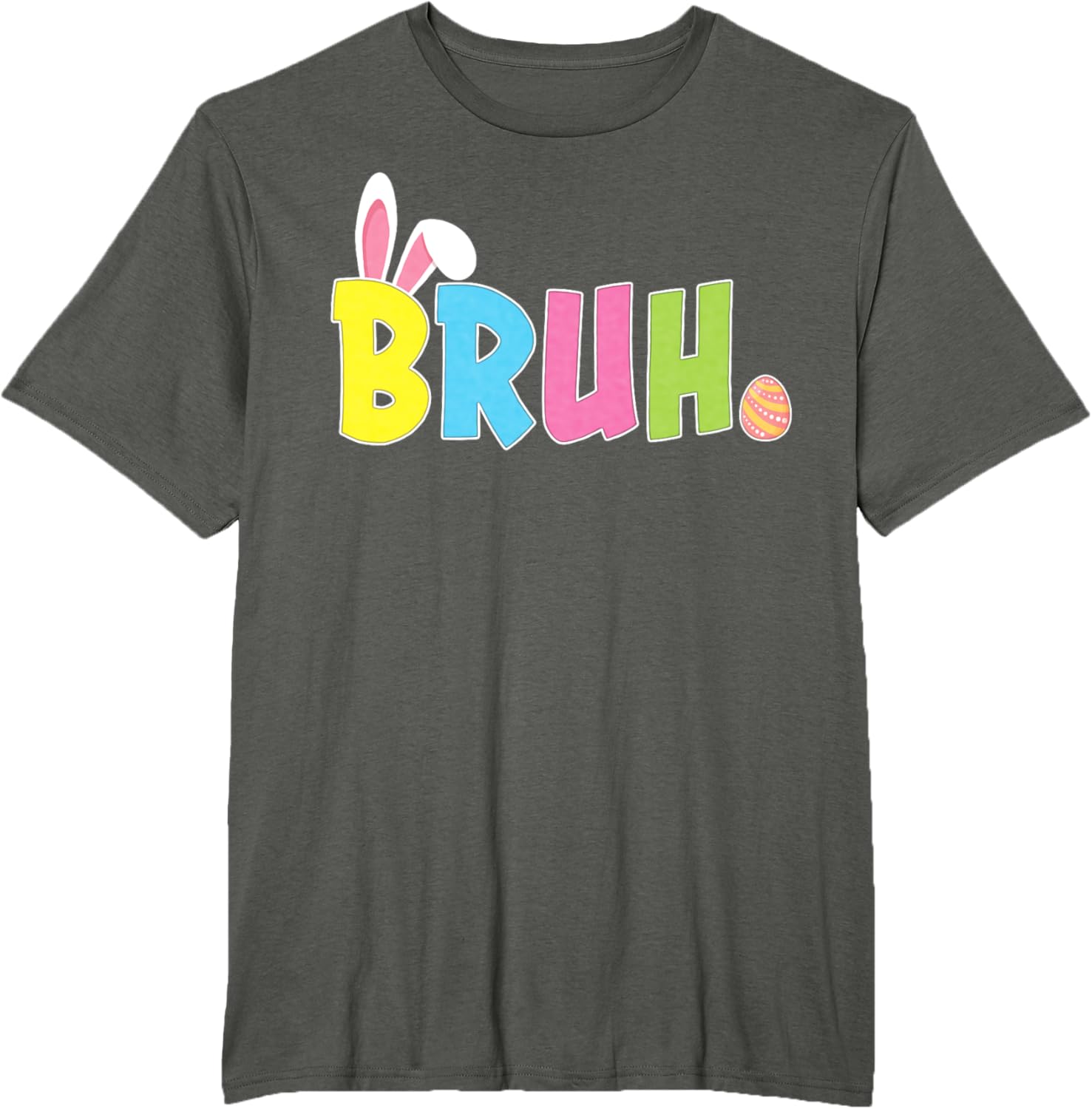 Bruh Funny Easter Day Bunny Teens Boys Girls T-Shirt