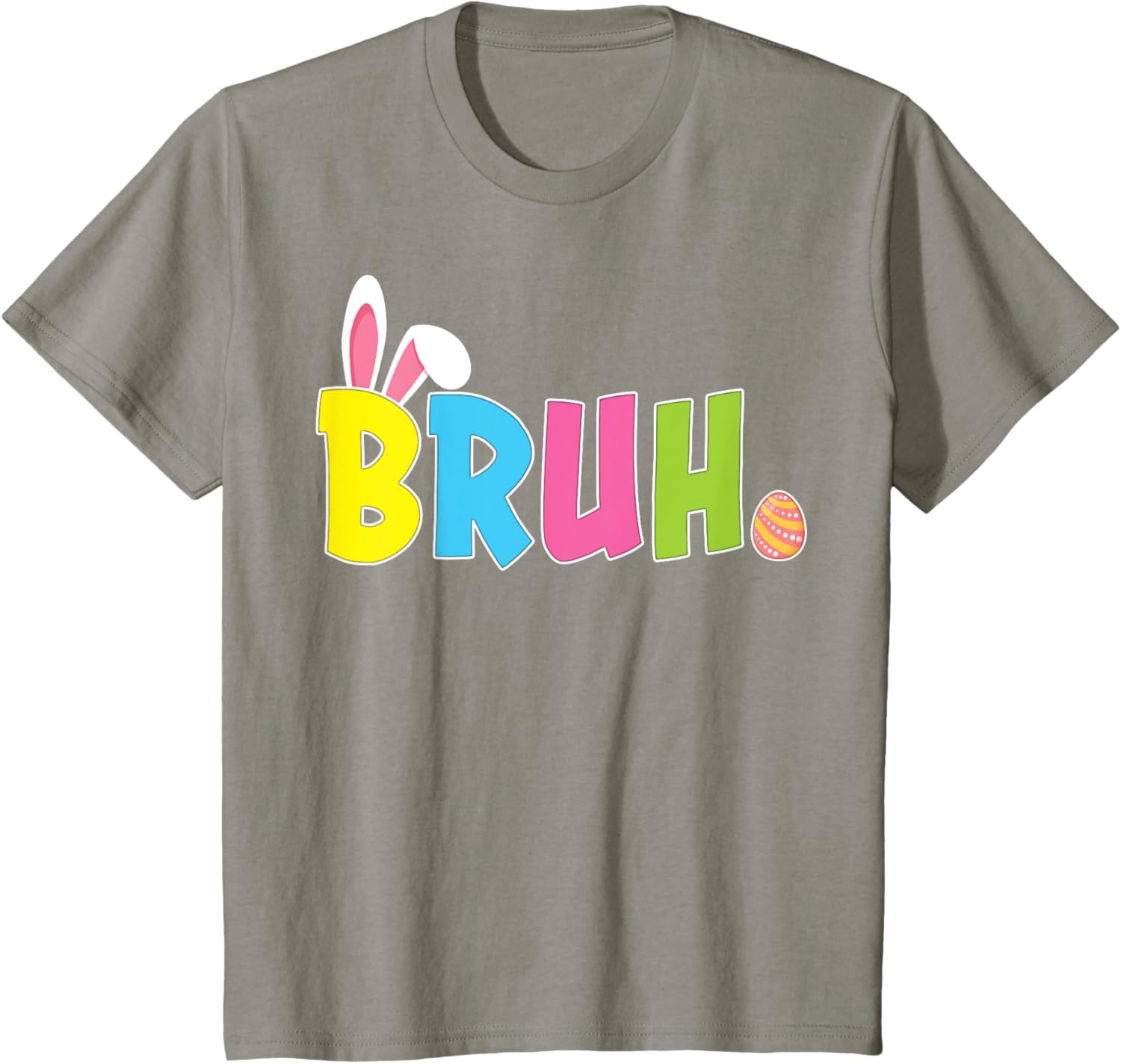 Bruh Funny Easter Day Bunny Teens Boys Girls T-Shirt