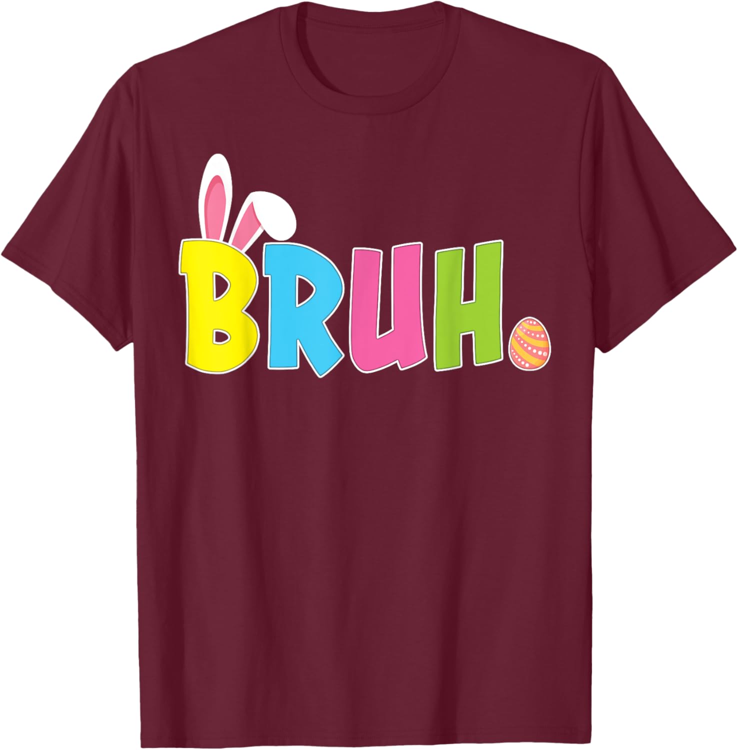 Bruh Funny Easter Day Bunny Teens Boys Girls T-Shirt