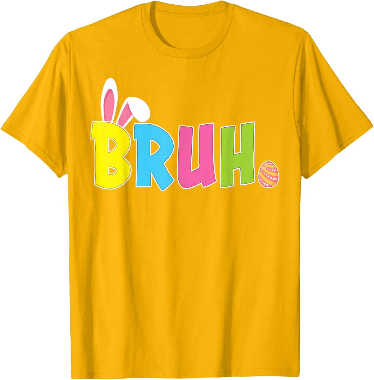 Bruh Funny Easter Day Bunny Teens Boys Girls T-Shirt