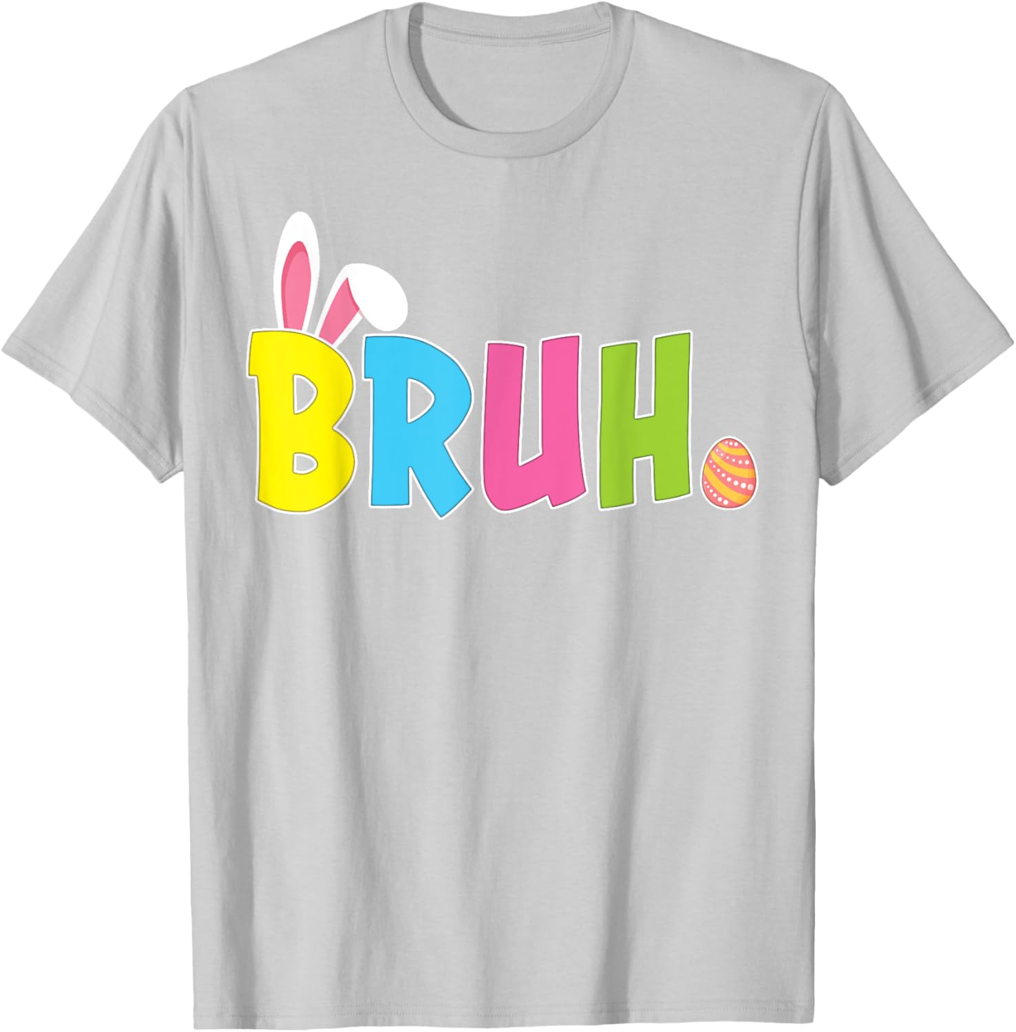 Bruh Funny Easter Day Bunny Teens Boys Girls T-Shirt