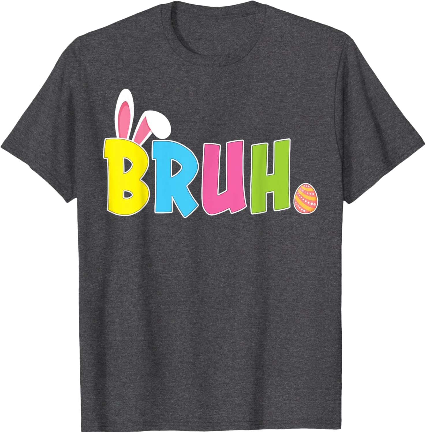 Bruh Funny Easter Day Bunny Teens Boys Girls T-Shirt