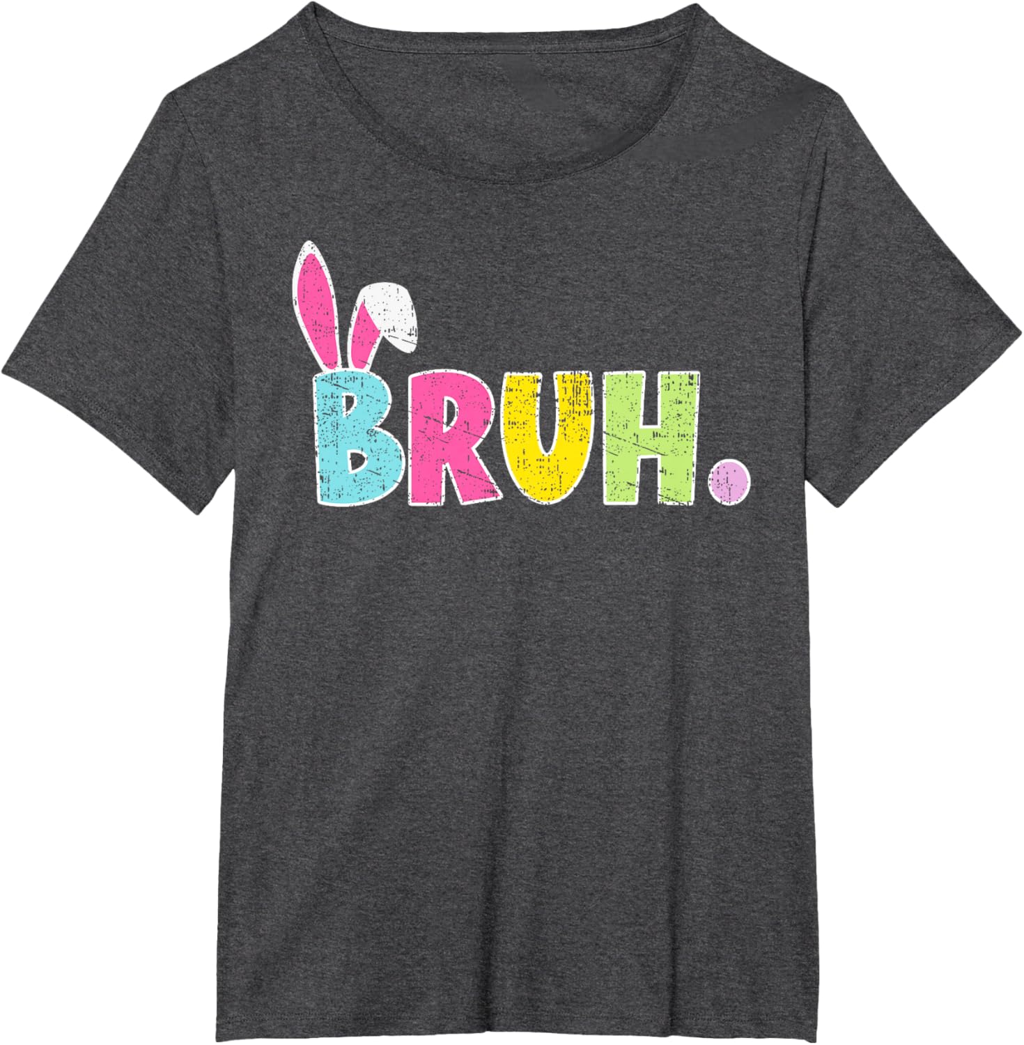 Bruh Happy Easter Bunny Spring Hunt Eggs Rabbit Funny Retro T-Shirt