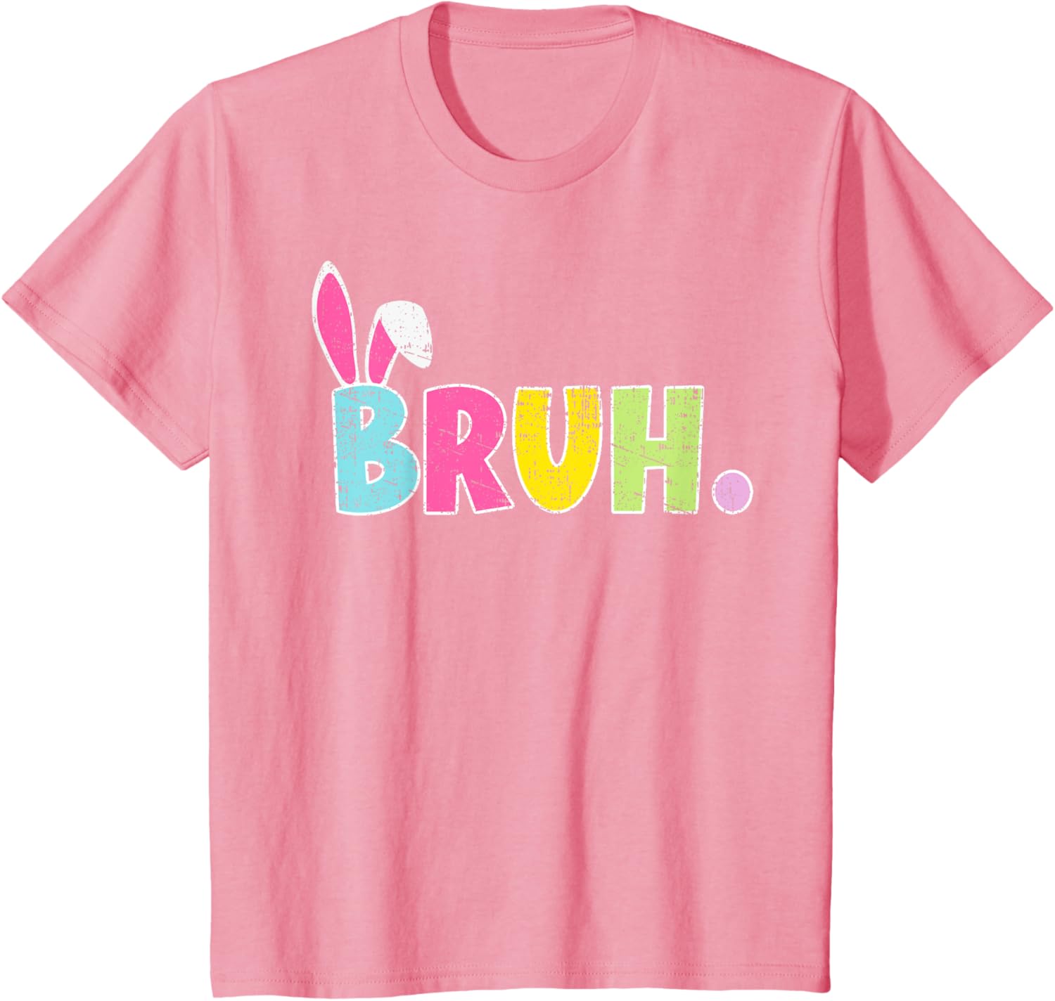 Bruh Happy Easter Bunny Spring Hunt Eggs Rabbit Funny Retro T-Shirt