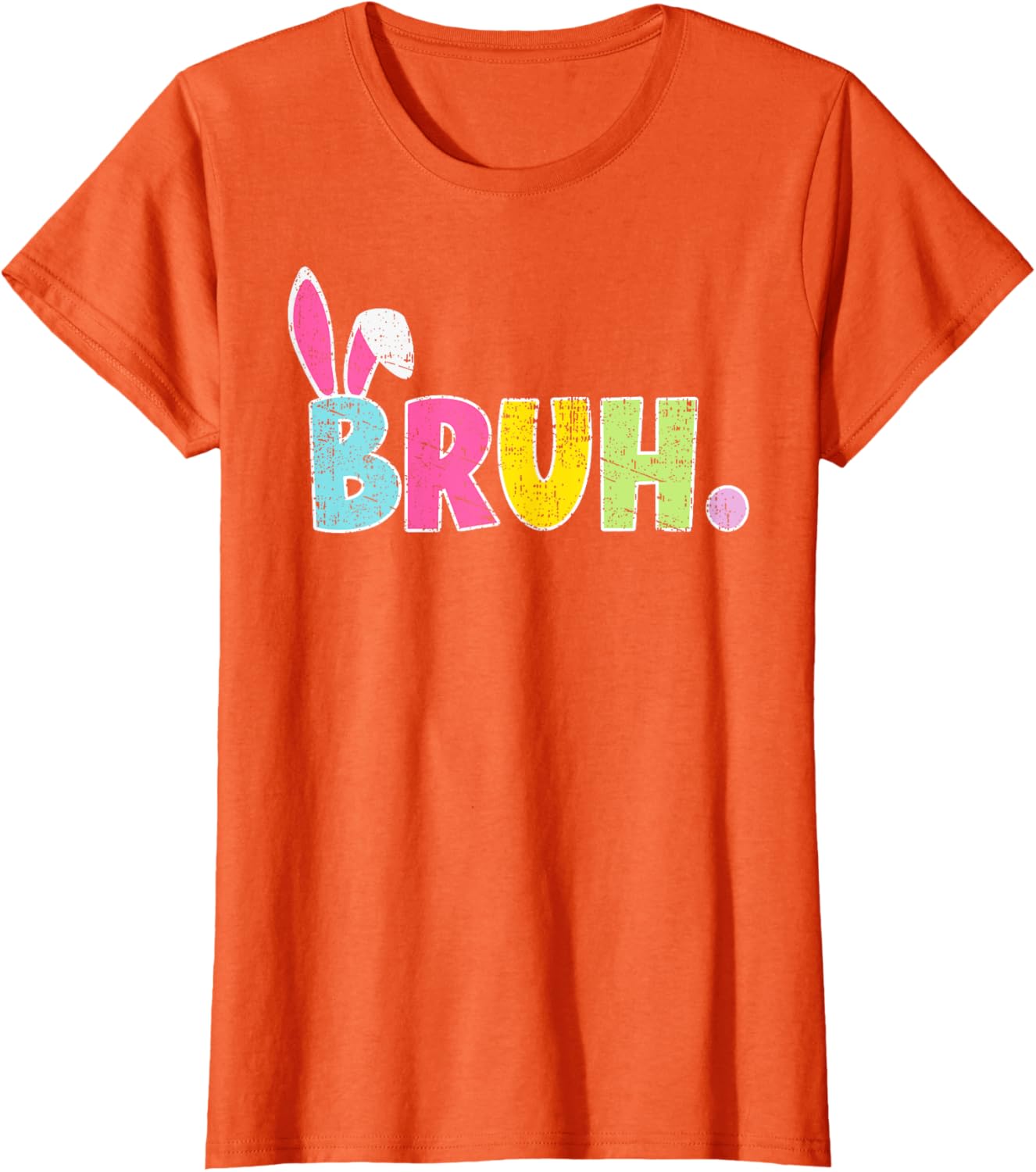 Bruh Happy Easter Bunny Spring Hunt Eggs Rabbit Funny Retro T-Shirt