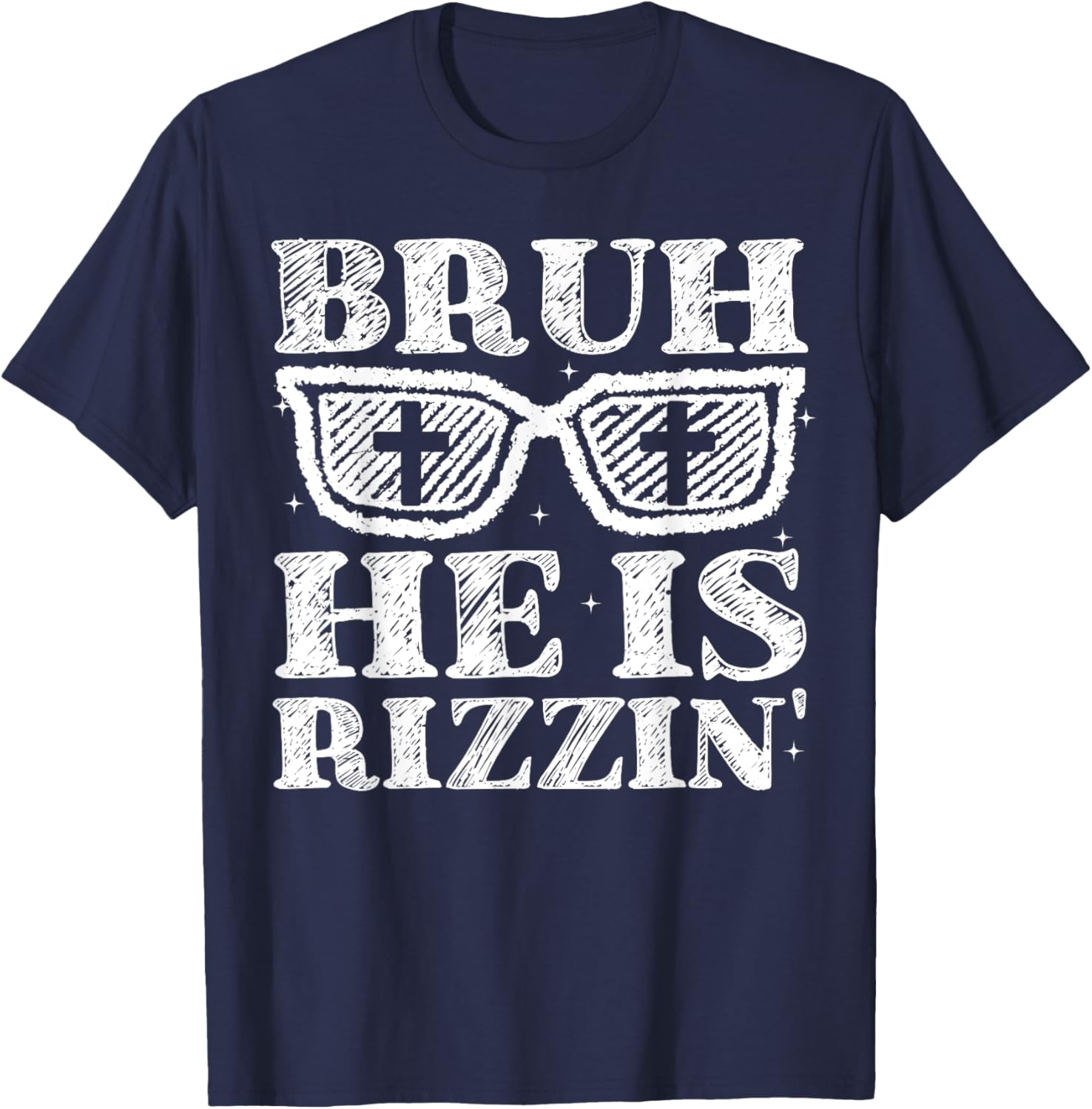 Bruh He Is Rizzin' Bro Greeting Teens Boys Easter Day T-Shirt