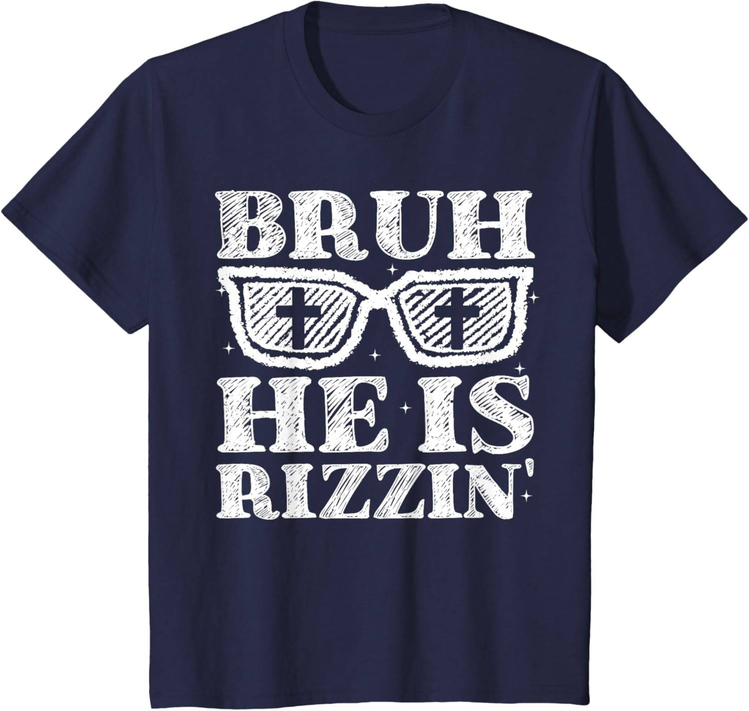 Bruh He Is Rizzin' Bro Greeting Teens Boys Easter Day T-Shirt