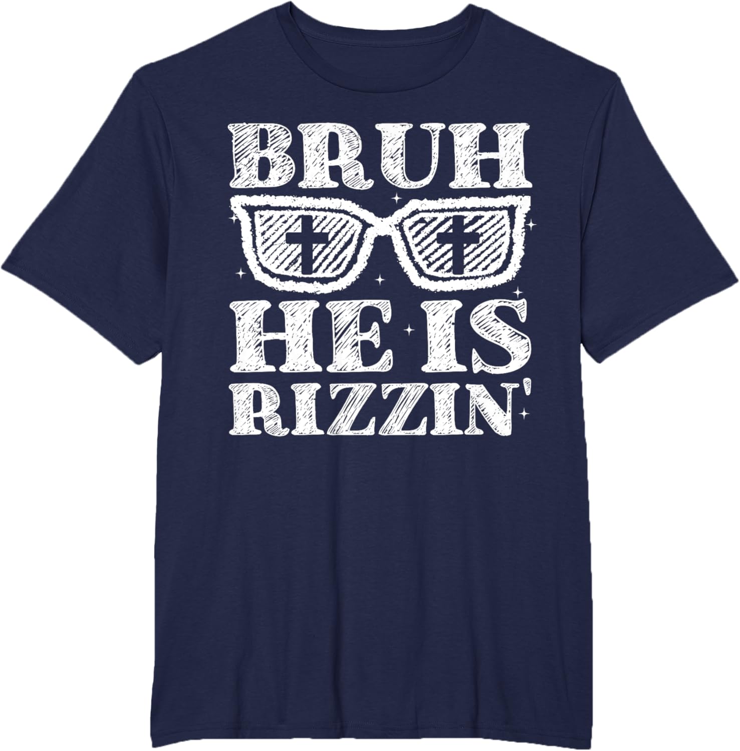 Bruh He Is Rizzin' Bro Greeting Teens Boys Easter Day T-Shirt