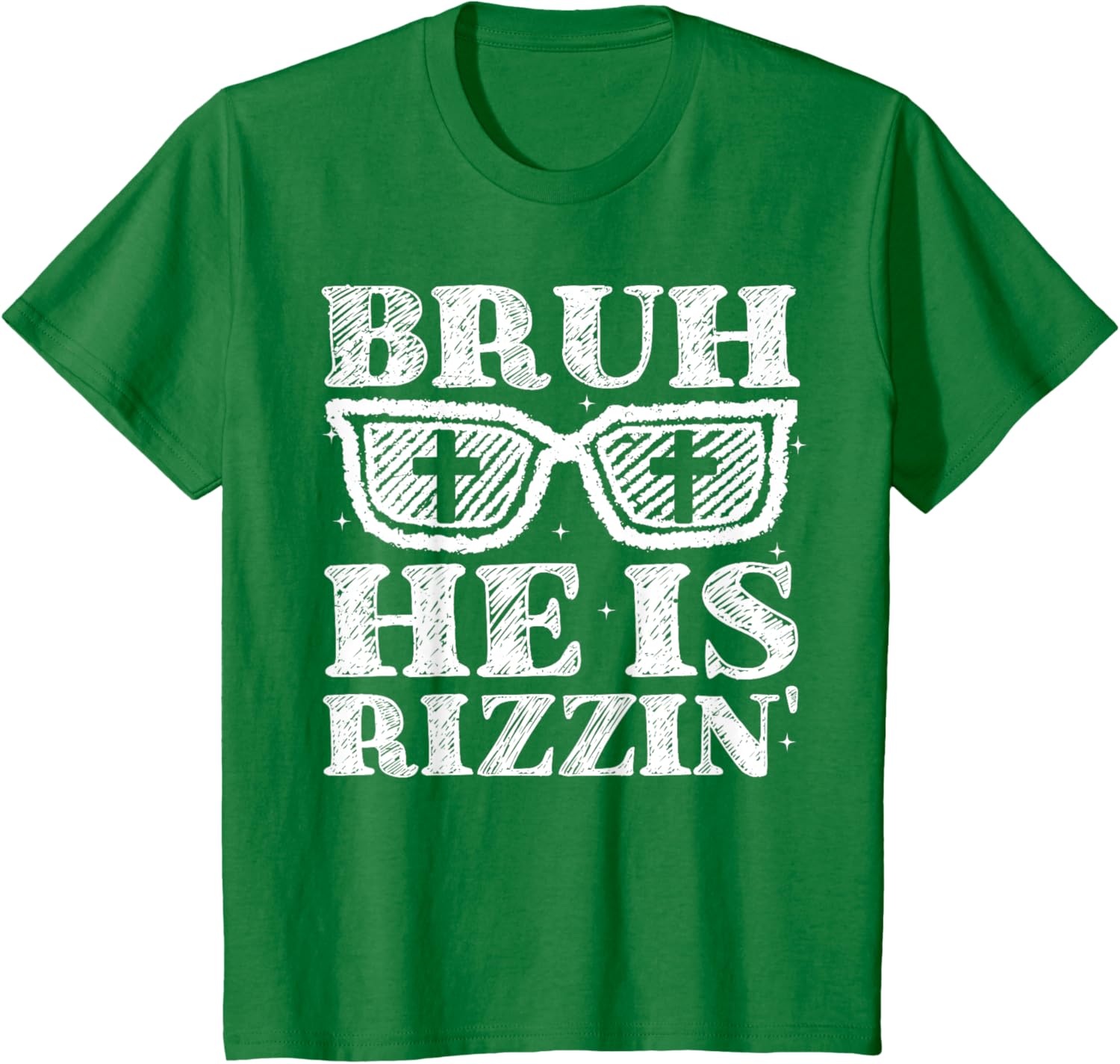 Bruh He Is Rizzin' Bro Greeting Teens Boys Easter Day T-Shirt