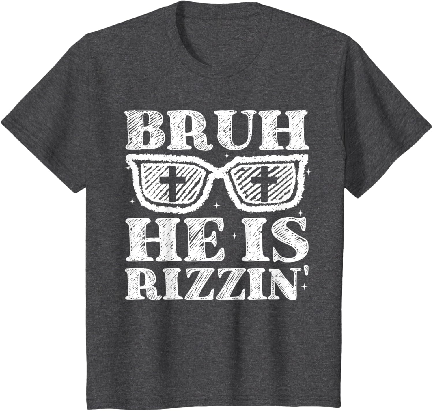 Bruh He Is Rizzin' Bro Greeting Teens Boys Easter Day T-Shirt