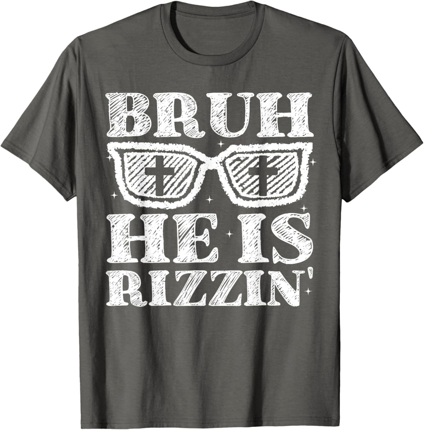 Bruh He Is Rizzin' Bro Greeting Teens Boys Easter Day T-Shirt