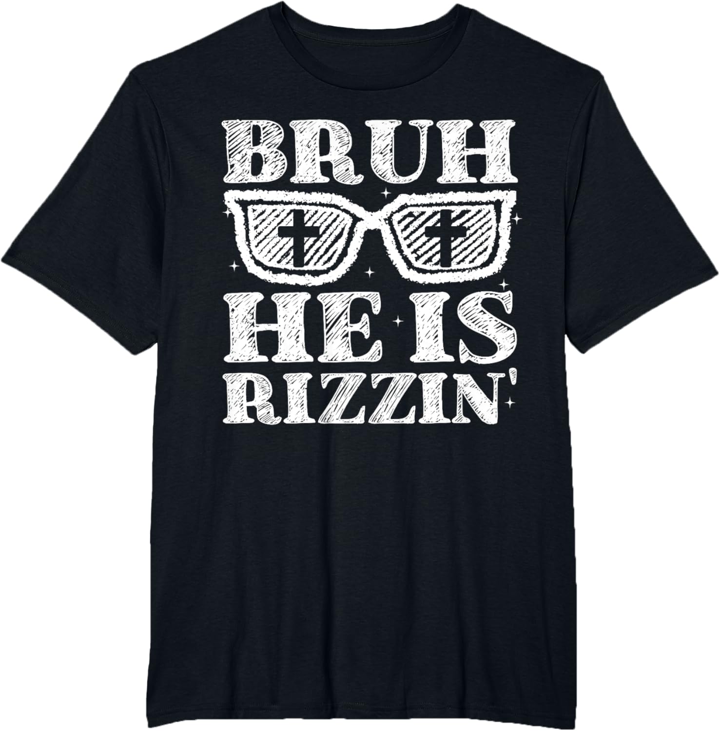 Bruh He Is Rizzin' Bro Greeting Teens Boys Easter Day T-Shirt