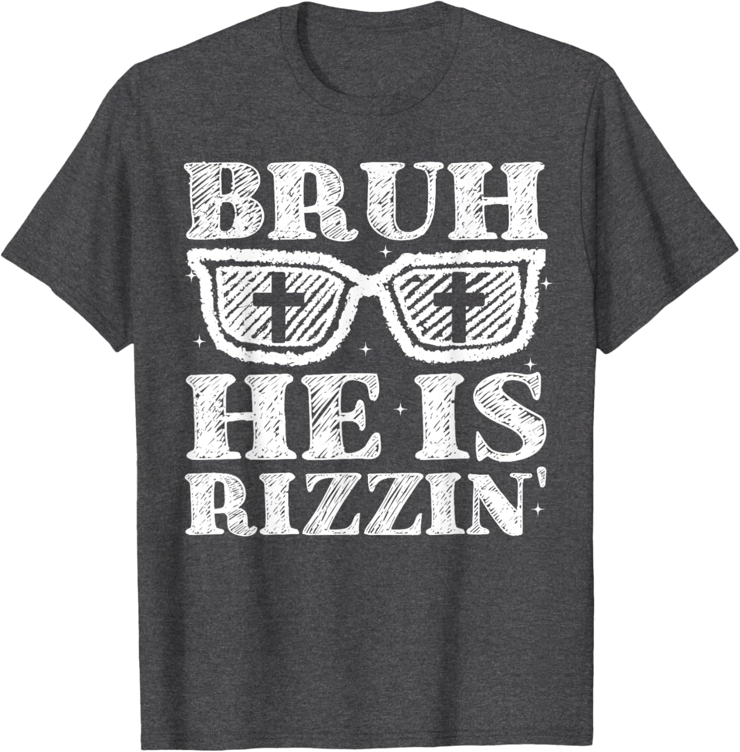 Bruh He Is Rizzin' Bro Greeting Teens Boys Easter Day T-Shirt