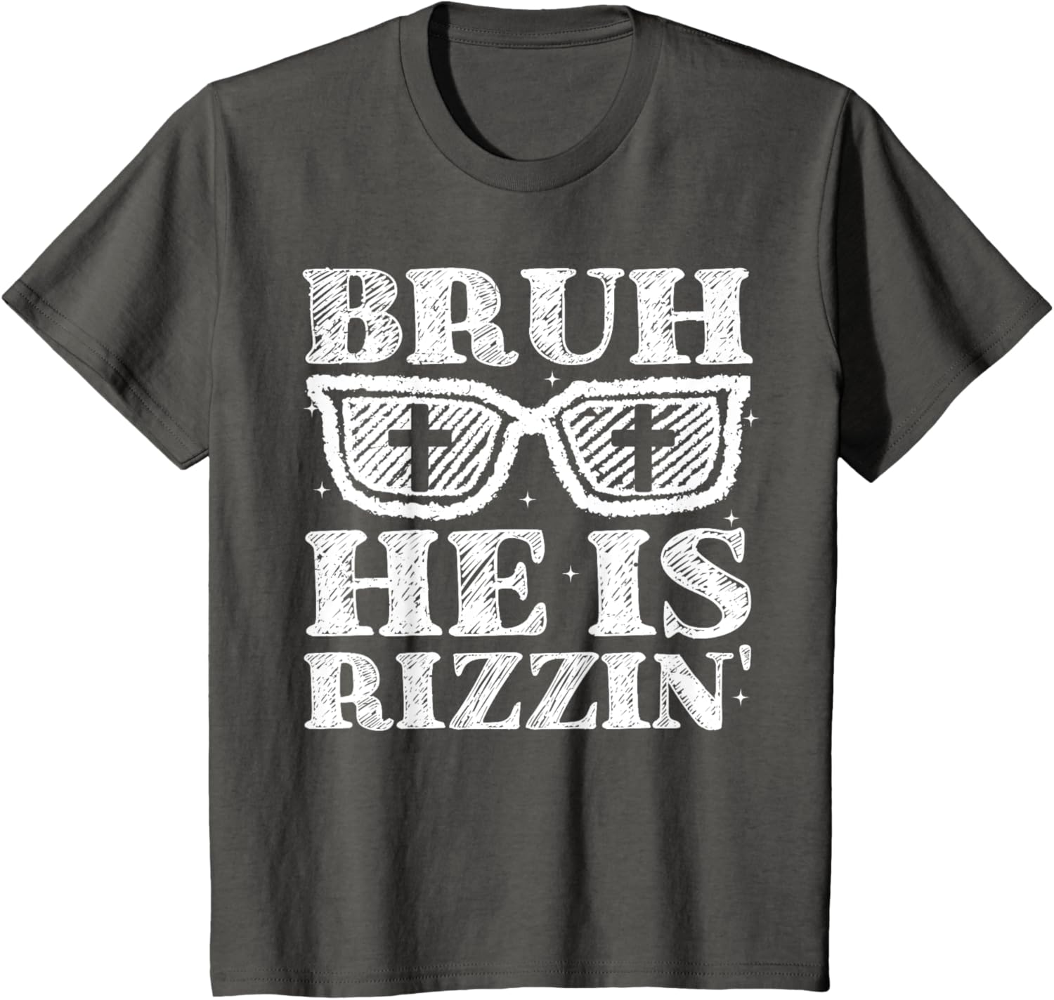 Bruh He Is Rizzin' Bro Greeting Teens Boys Easter Day T-Shirt