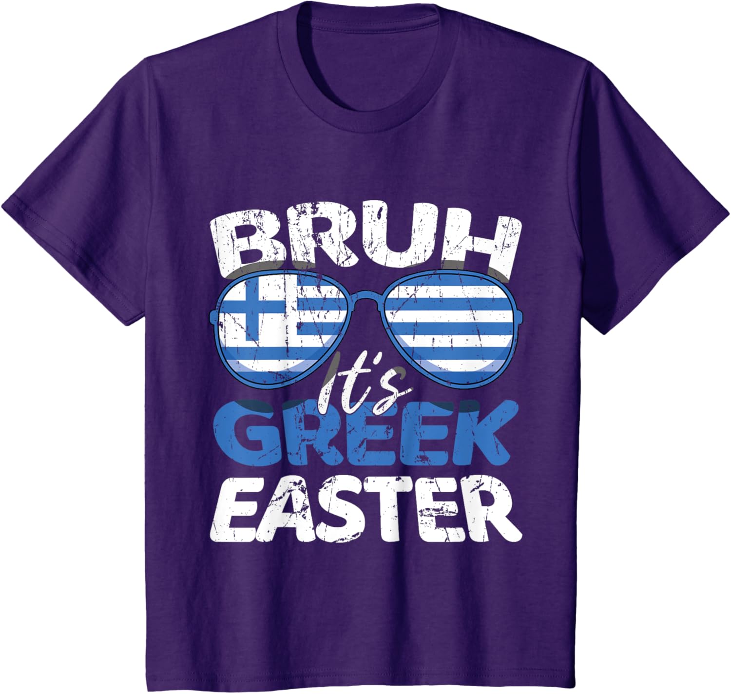 Bruh It's Greek Easter Sunday Greece Flag Greek Easter T-Shirt