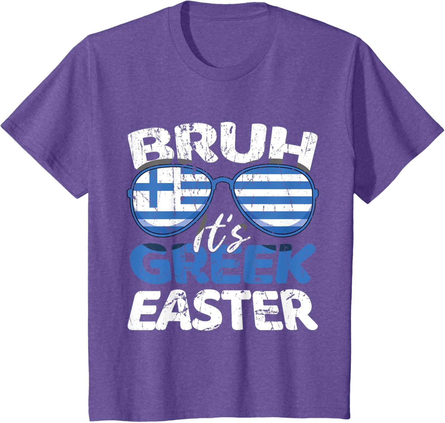 Bruh It's Greek Easter Sunday Greece Flag Greek Easter T-Shirt