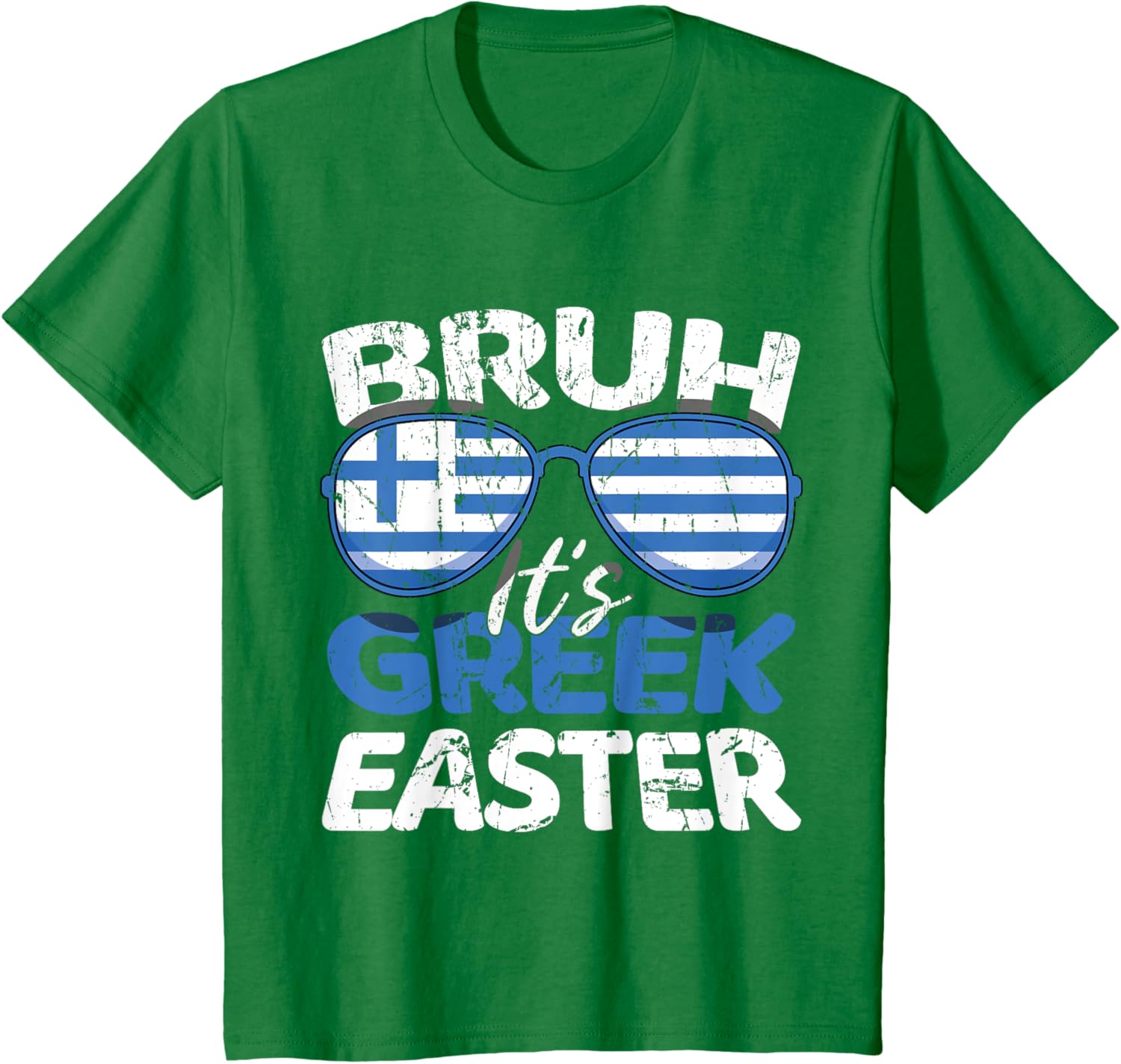 Bruh It's Greek Easter Sunday Greece Flag Greek Easter T-Shirt