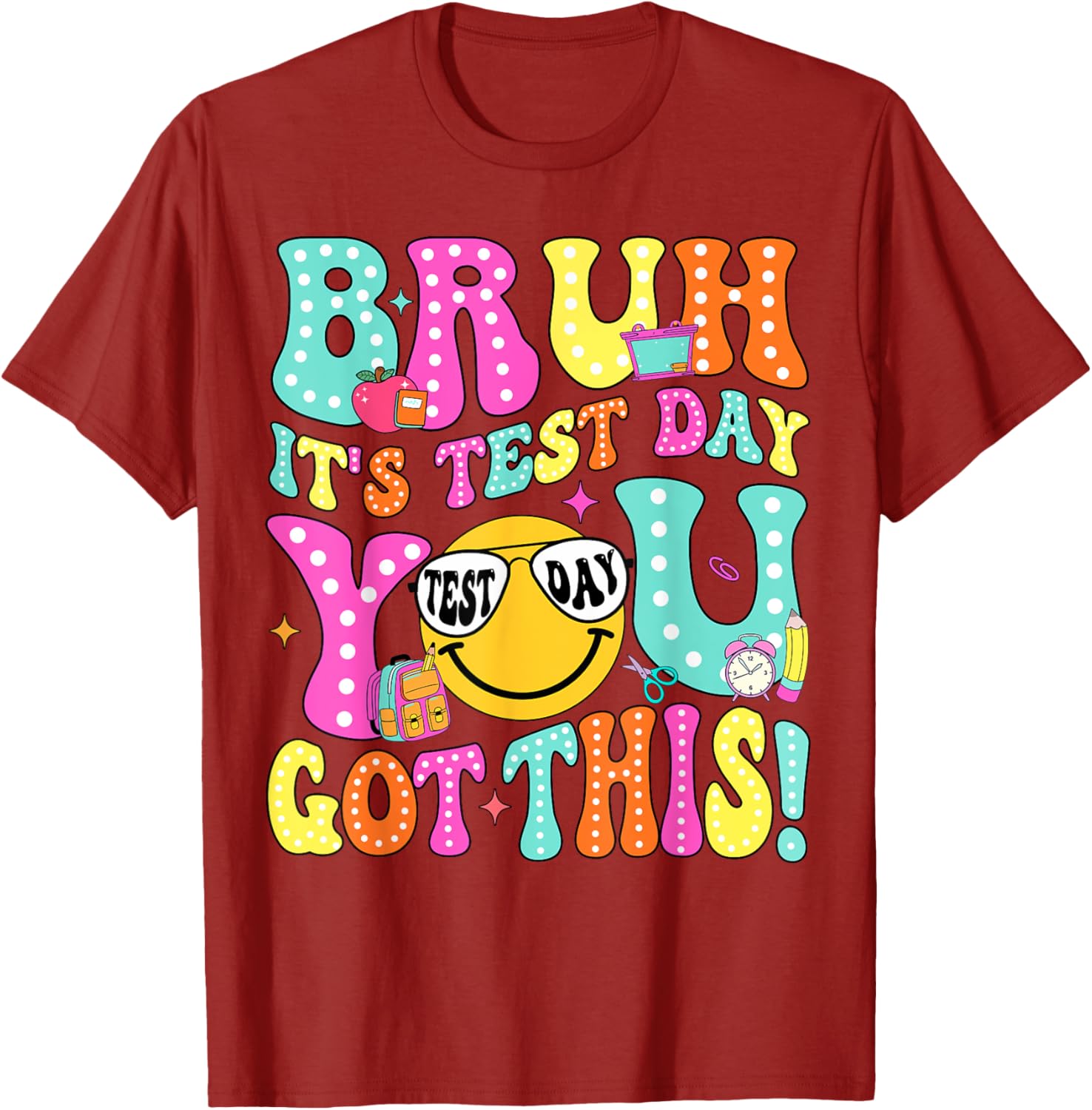 Bruh It’s Test Day You Got This Teacher Testing Day Boys Kid T-Shirt