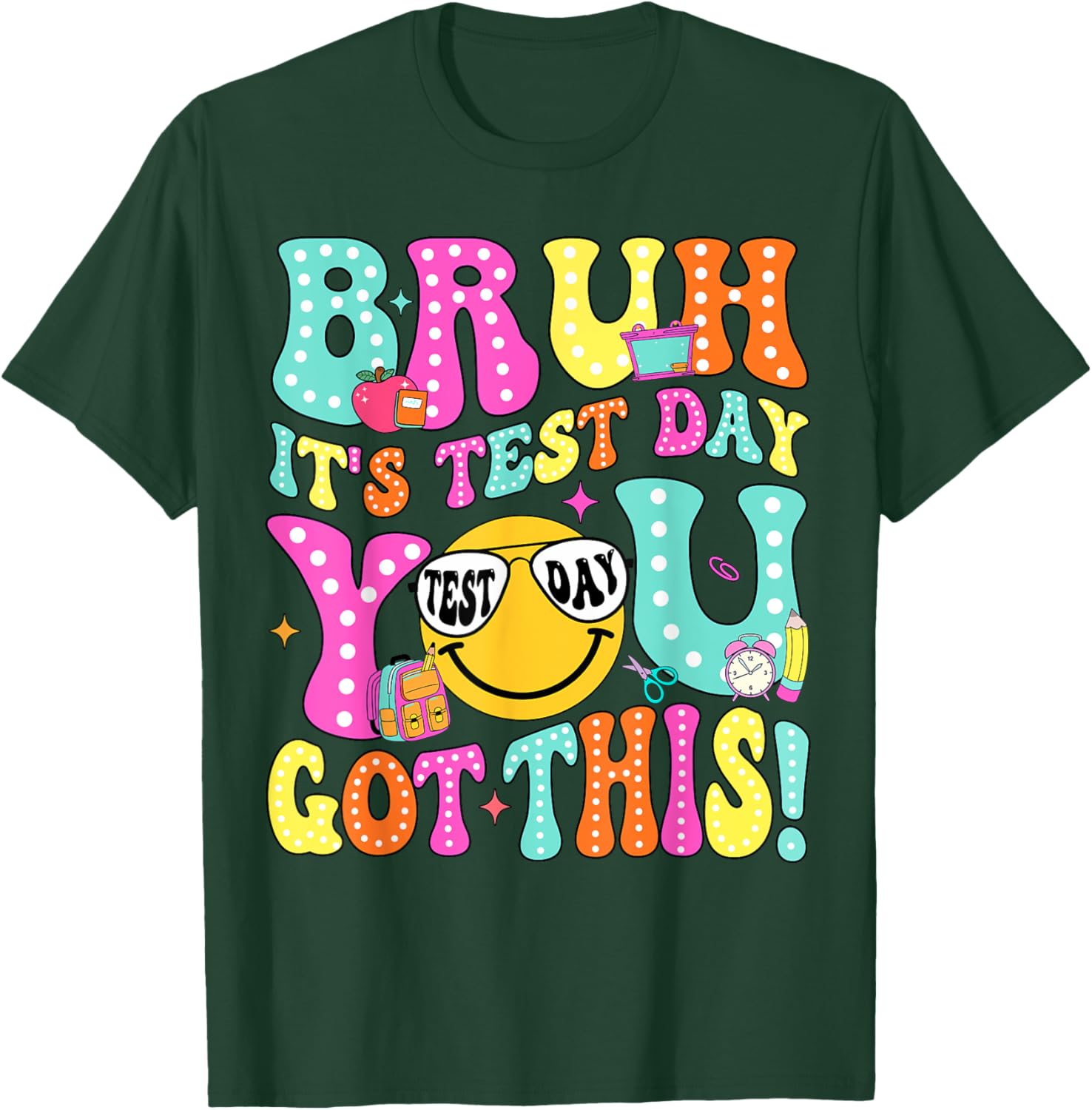 Bruh It’s Test Day You Got This Teacher Testing Day Boys Kid T-Shirt