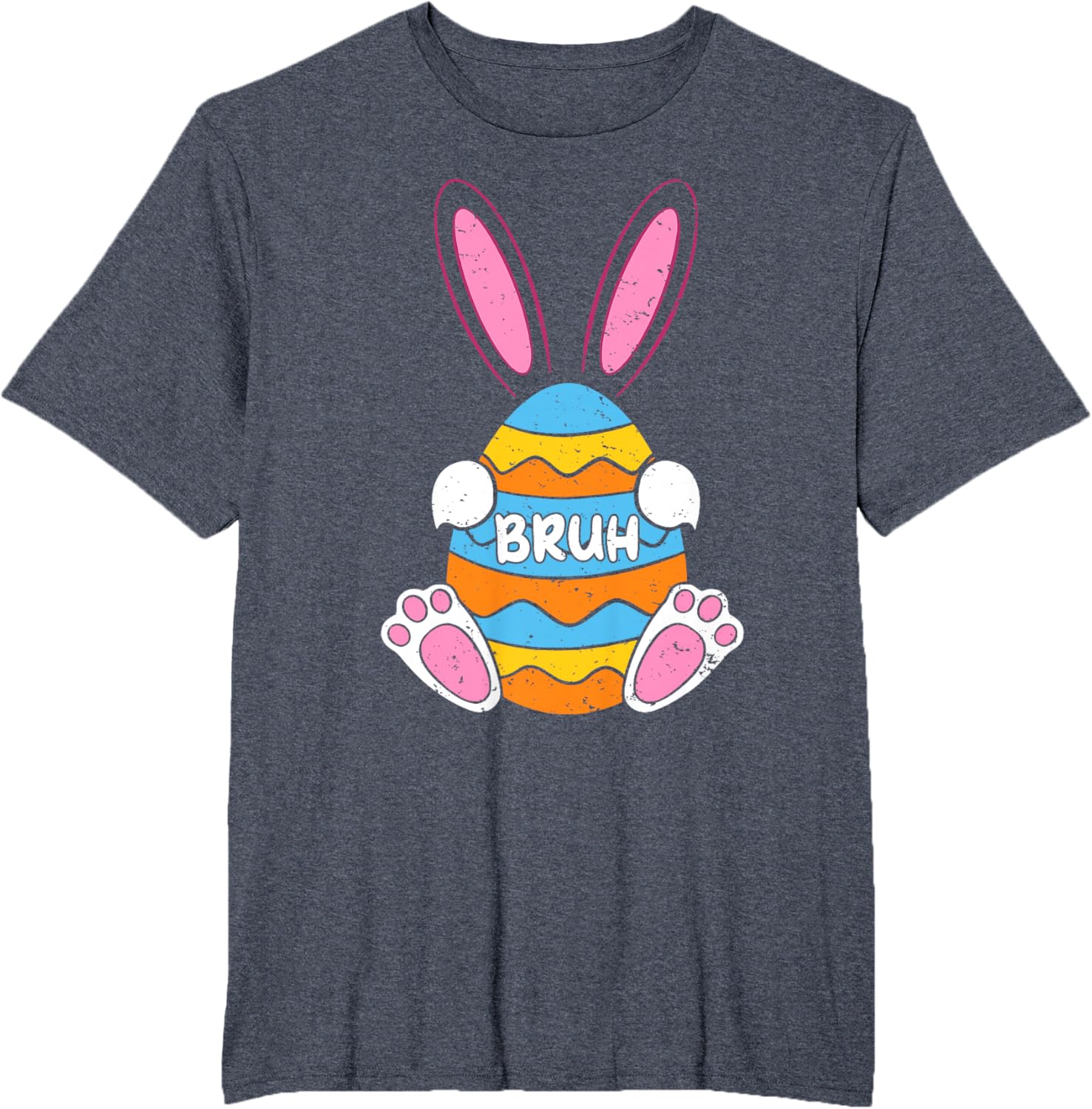 Bruh Meme Bunny Easter Ear Funny Easter Day Teens Boys Kids T-Shirt