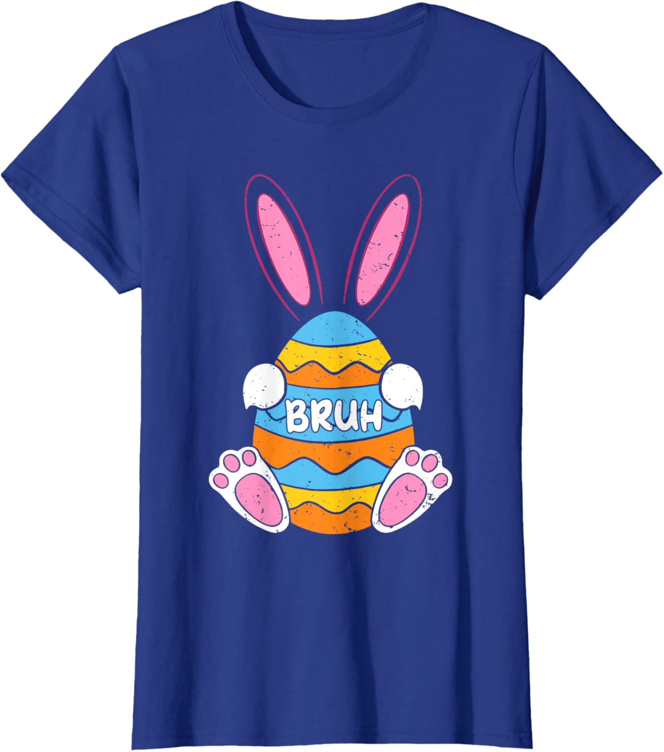 Bruh Meme Bunny Easter Ear Funny Easter Day Teens Boys Kids T-Shirt