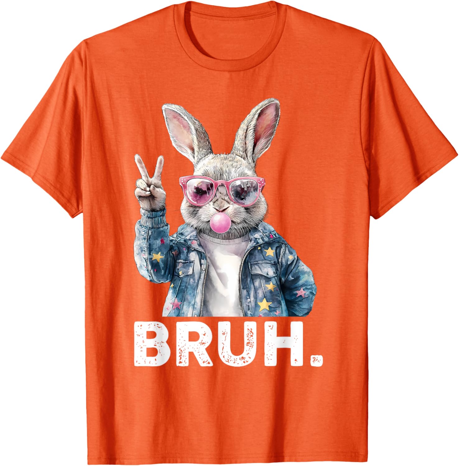 Bruh Meme Easter Bunny Blow Bubble Gum Sunglasses Boys Kids T-Shirt