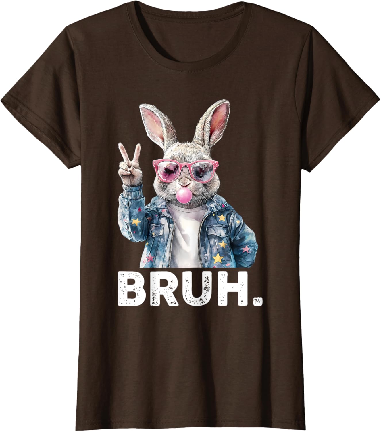 Bruh Meme Easter Bunny Blow Bubble Gum Sunglasses Boys Kids T-Shirt