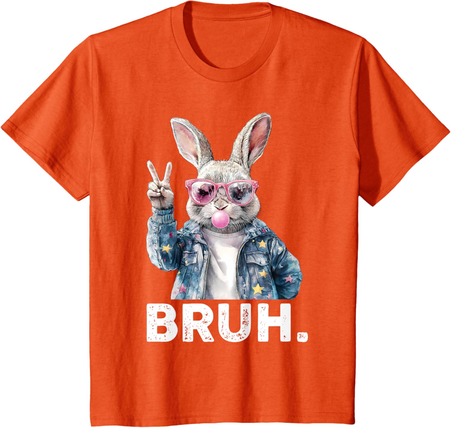 Bruh Meme Easter Bunny Blow Bubble Gum Sunglasses Boys Kids T-Shirt