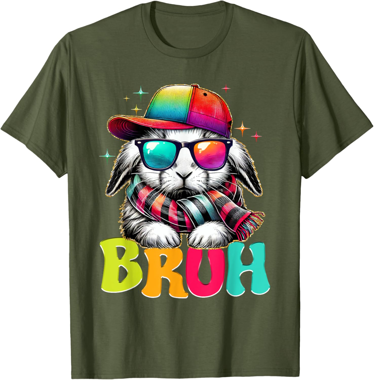 Bruh Meme Easter Day Bunny Eggs Funny Teens Boys Kids Men T-Shirt