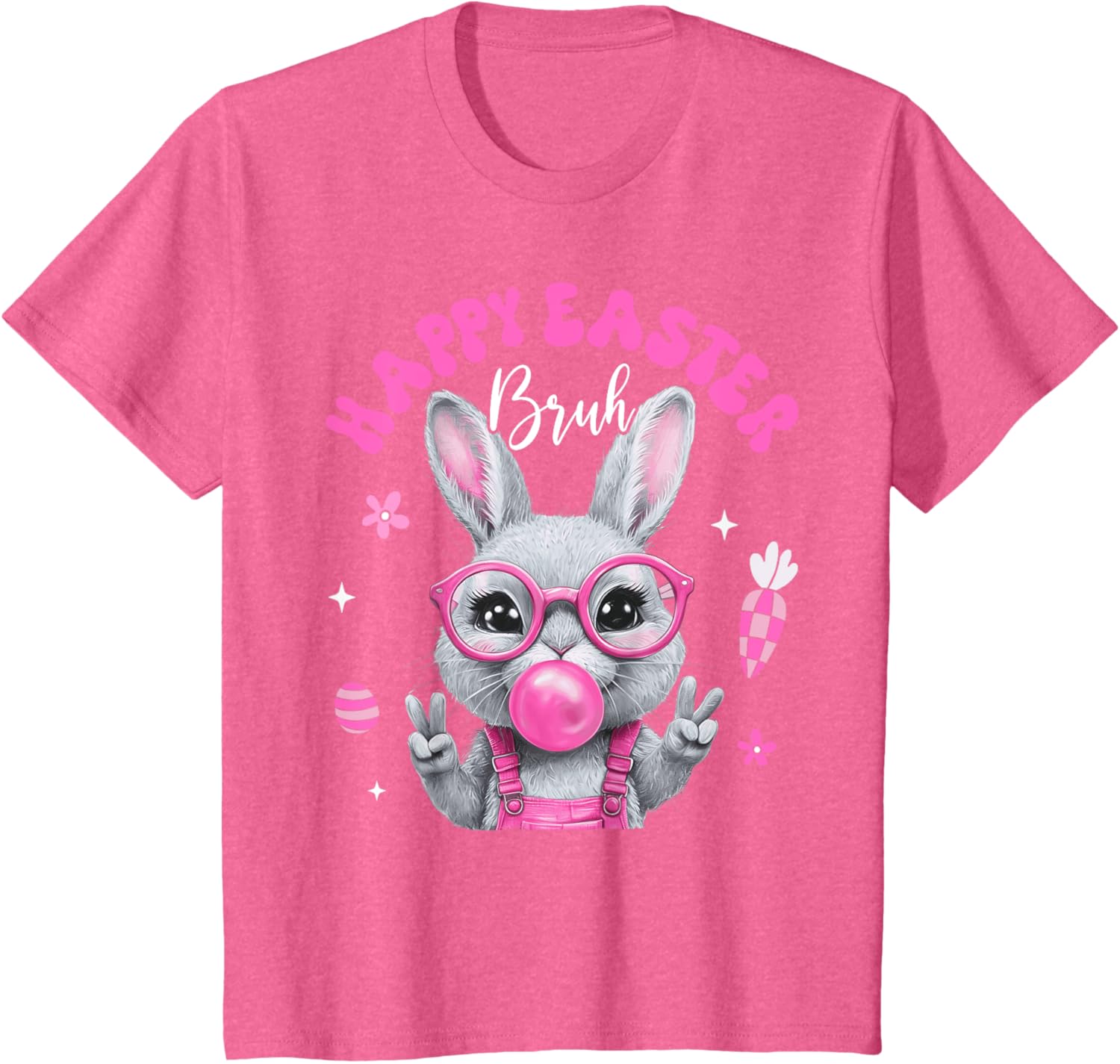 Bruh Meme Easter Day Cute Bunny Eggs Teens Boys Kids Men T-Shirt