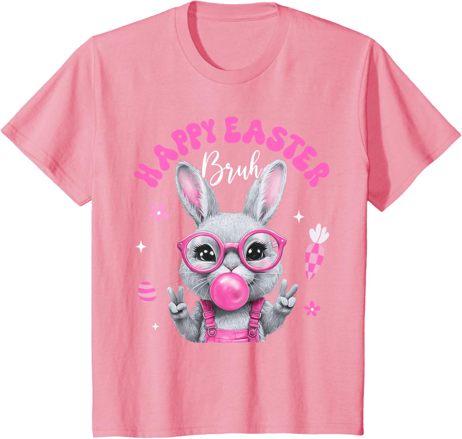 Bruh Meme Easter Day Cute Bunny Eggs Teens Boys Kids Men T-Shirt