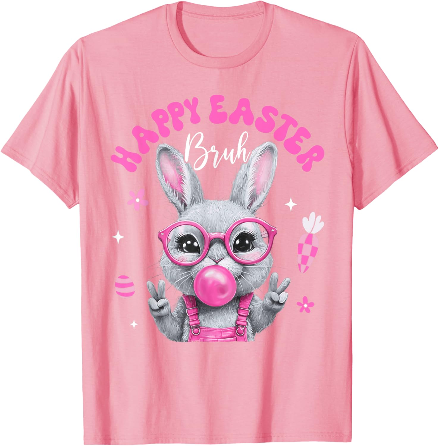 Bruh Meme Easter Day Cute Bunny Eggs Teens Boys Kids Men T-Shirt