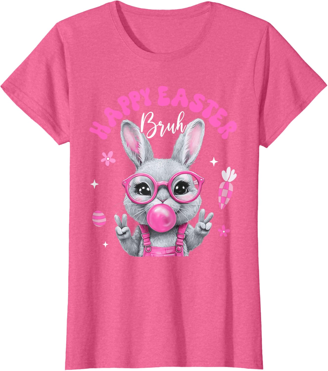 Bruh Meme Easter Day Cute Bunny Eggs Teens Boys Kids Men T-Shirt