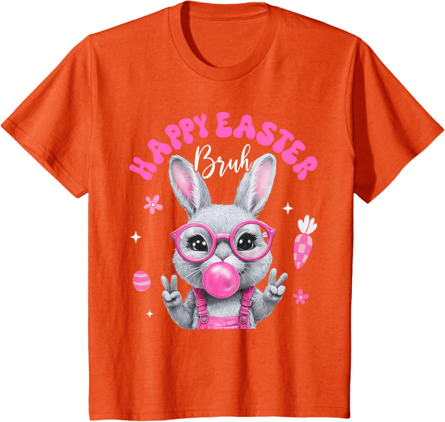 Bruh Meme Easter Day Cute Bunny Eggs Teens Boys Kids Men T-Shirt