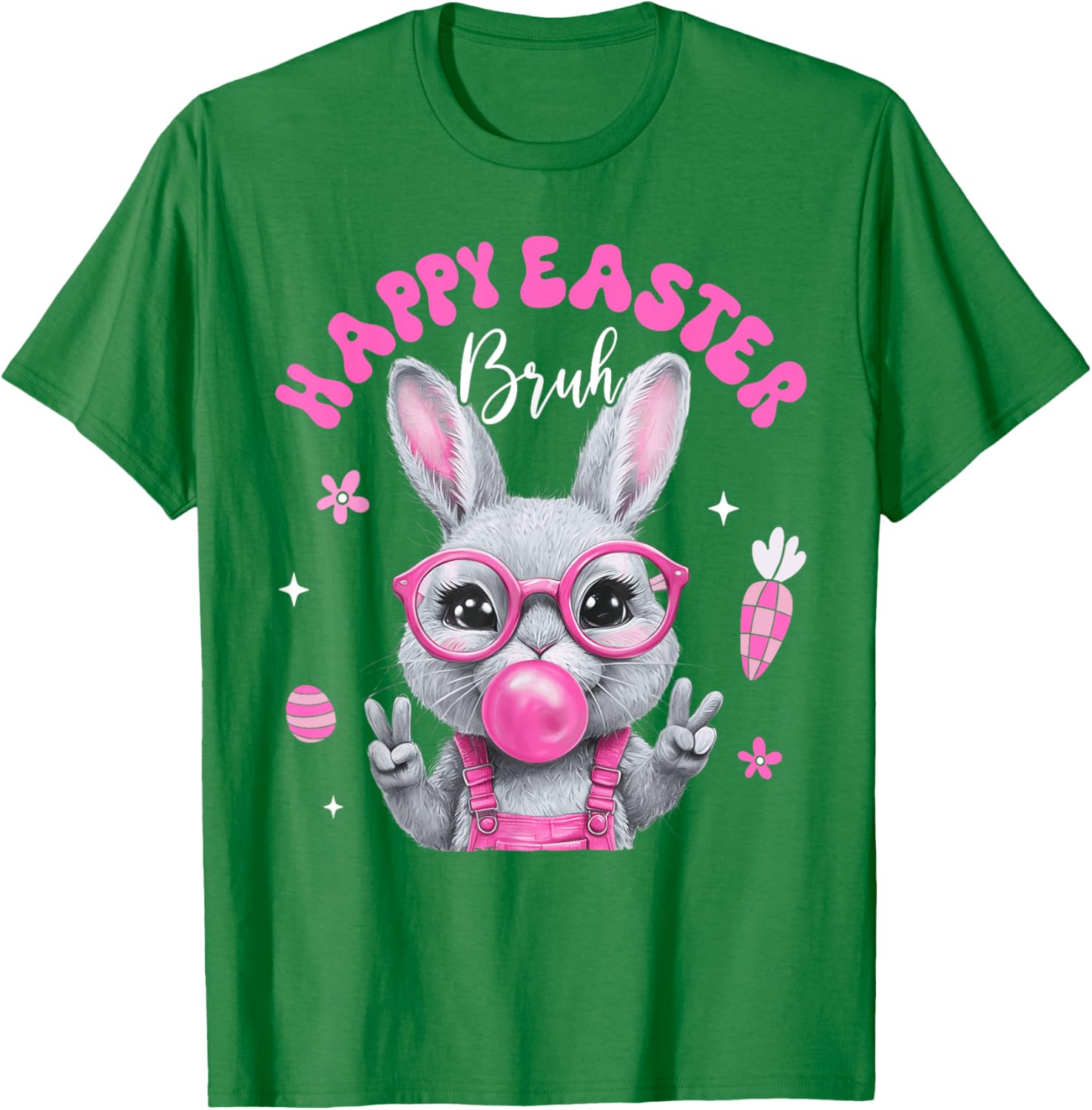 Bruh Meme Easter Day Cute Bunny Eggs Teens Boys Kids Men T-Shirt