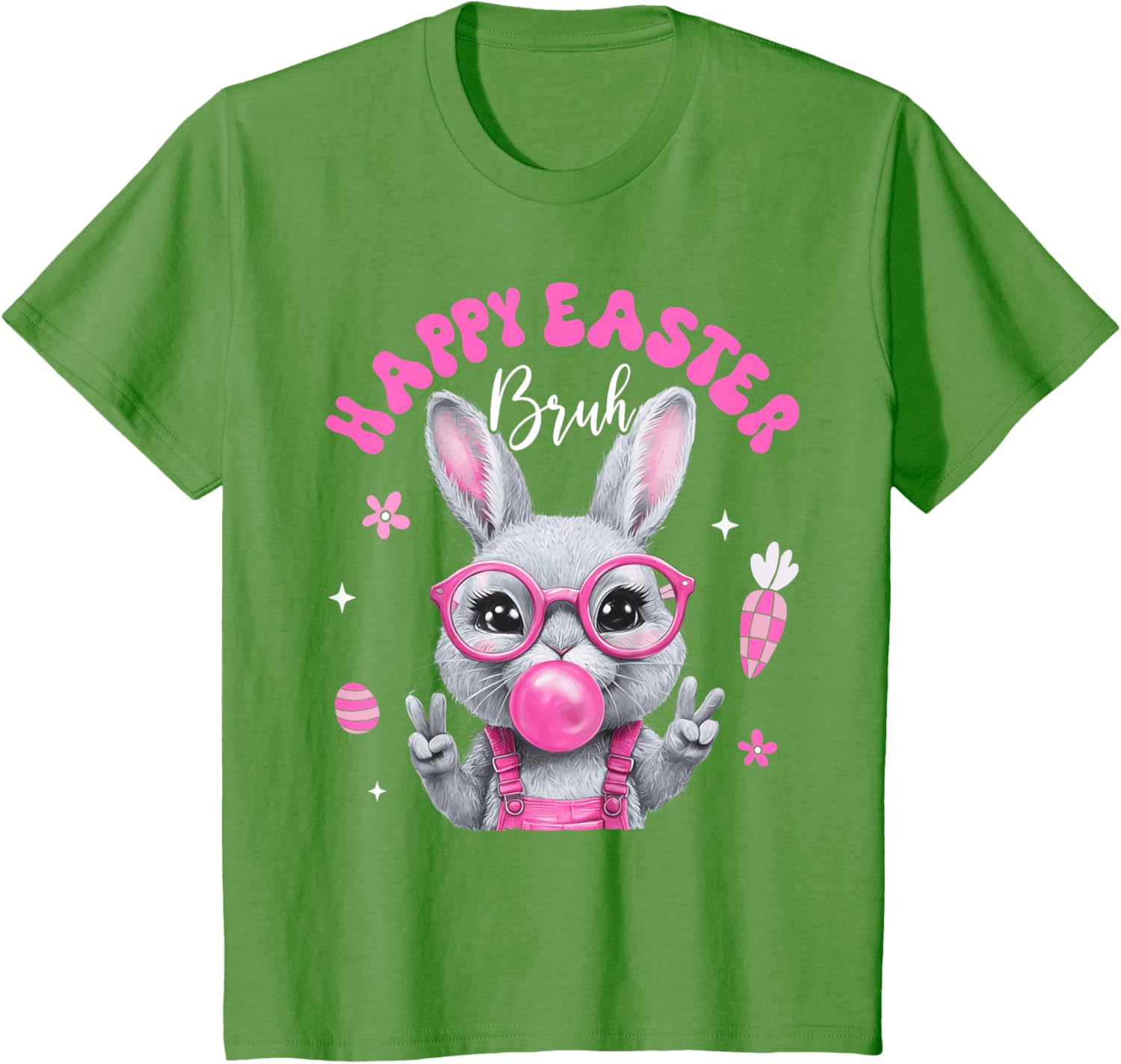 Bruh Meme Easter Day Cute Bunny Eggs Teens Boys Kids Men T-Shirt