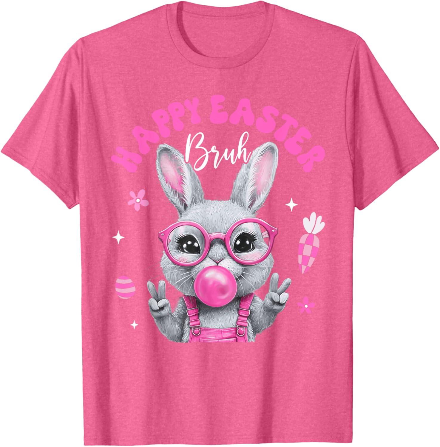 Bruh Meme Easter Day Cute Bunny Eggs Teens Boys Kids Men T-Shirt