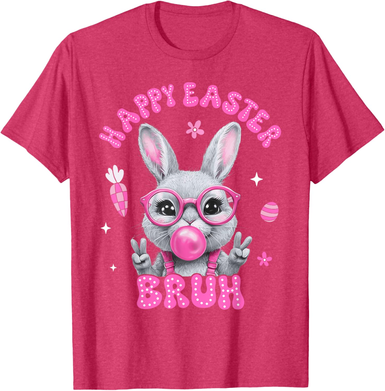 Bruh Meme Easter Day Cute Bunny Eggs Teens Boys Kids Men T-Shirt