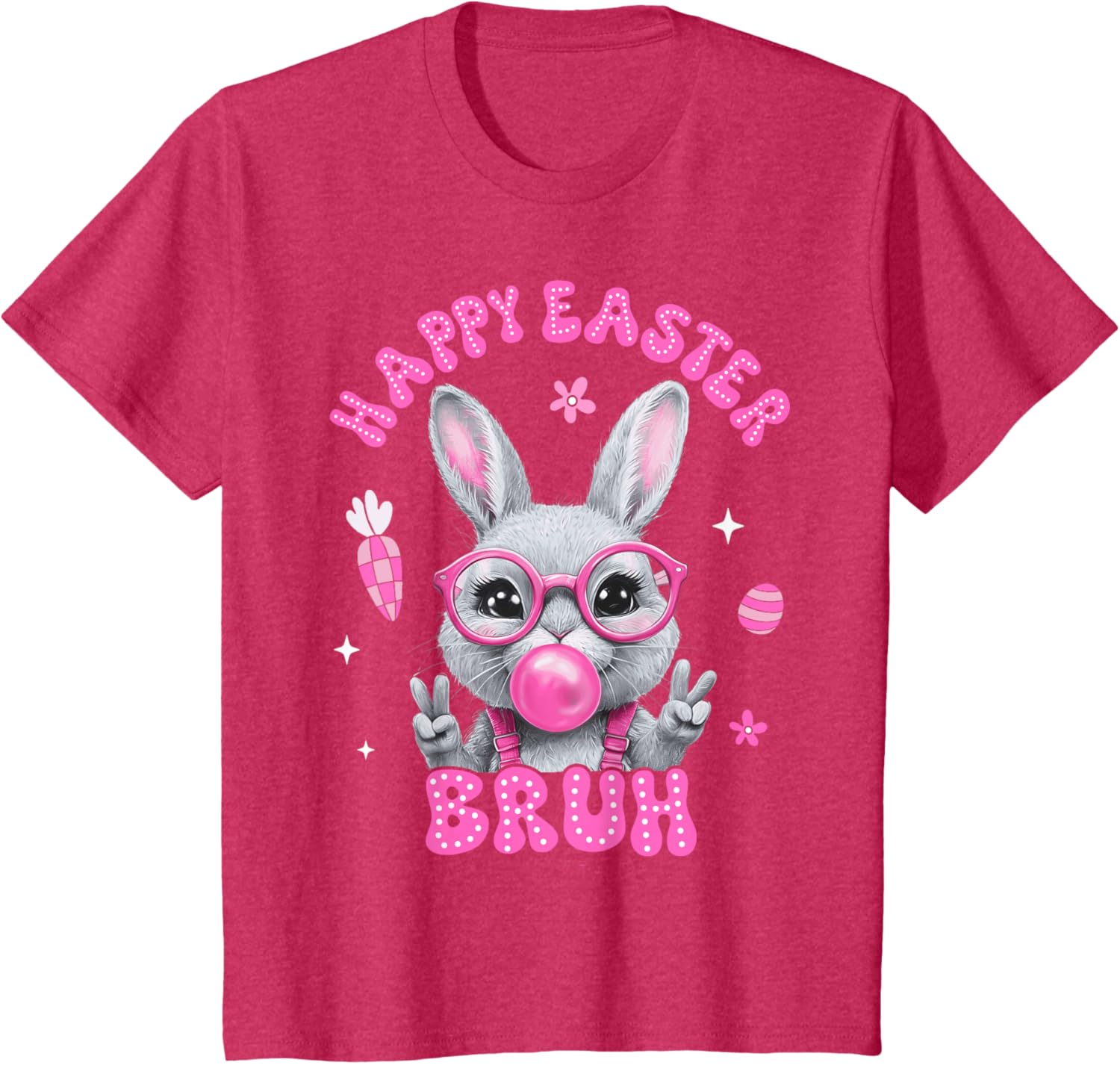 Bruh Meme Easter Day Cute Bunny Eggs Teens Boys Kids Men T-Shirt