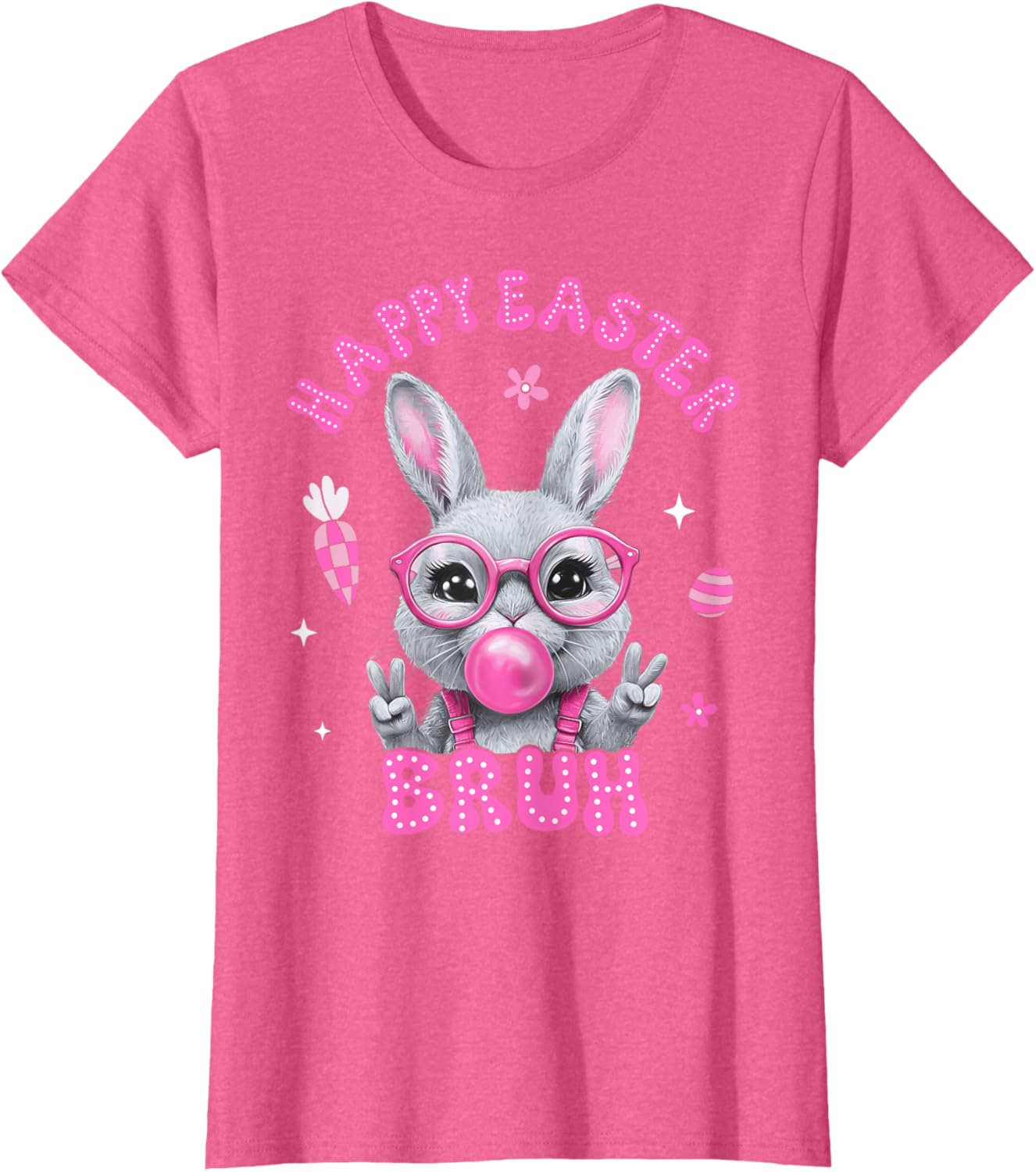 Bruh Meme Easter Day Cute Bunny Eggs Teens Boys Kids Men T-Shirt