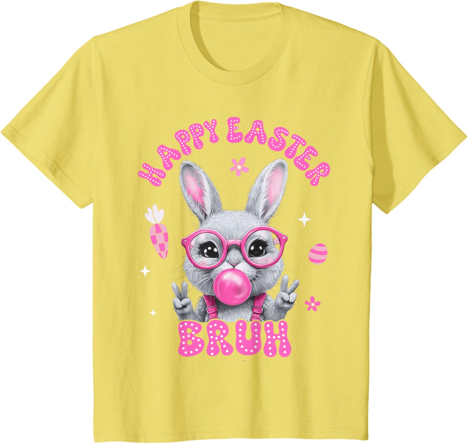 Bruh Meme Easter Day Cute Bunny Eggs Teens Boys Kids Men T-Shirt