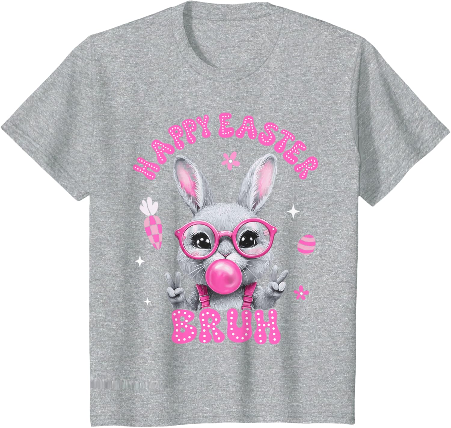 Bruh Meme Easter Day Cute Bunny Eggs Teens Boys Kids Men T-Shirt