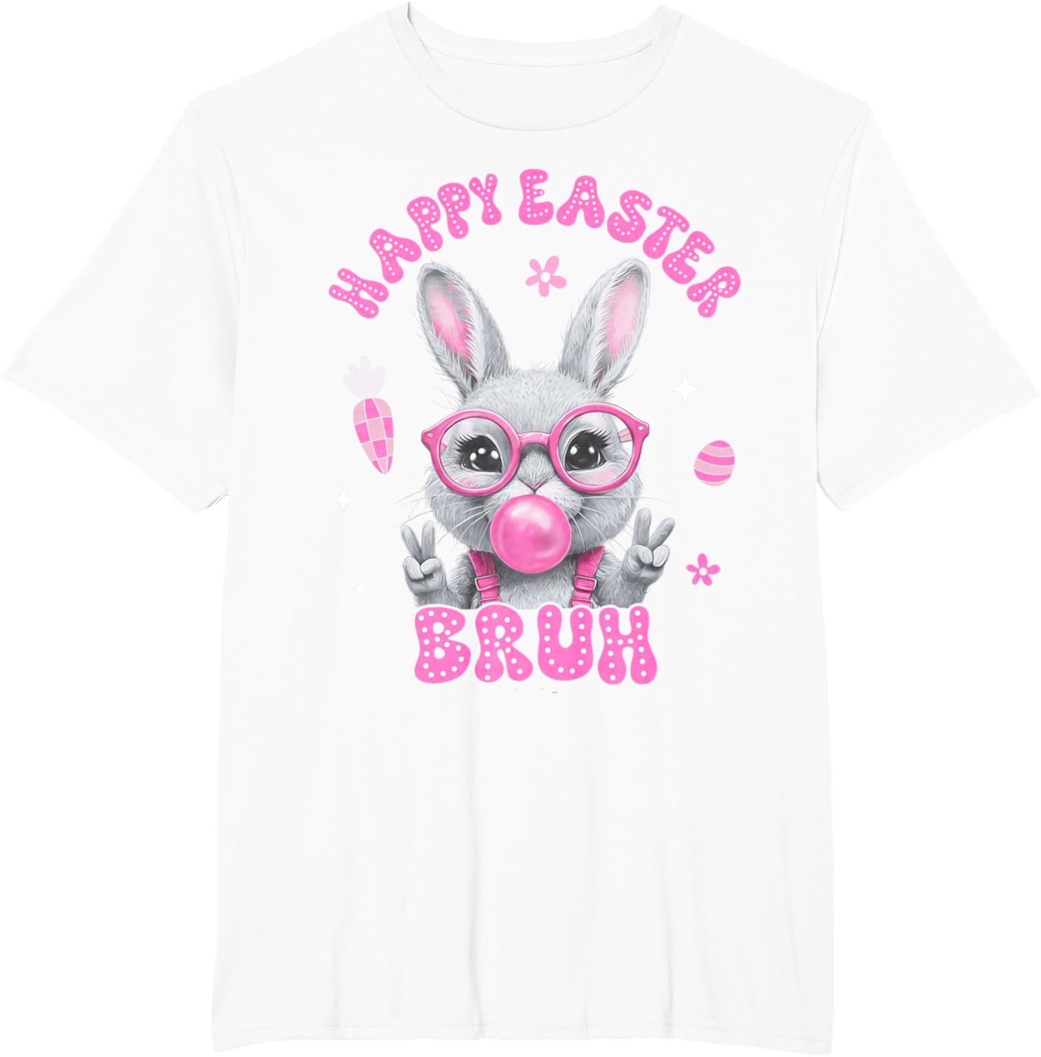 Bruh Meme Easter Day Cute Bunny Eggs Teens Boys Kids Men T-Shirt