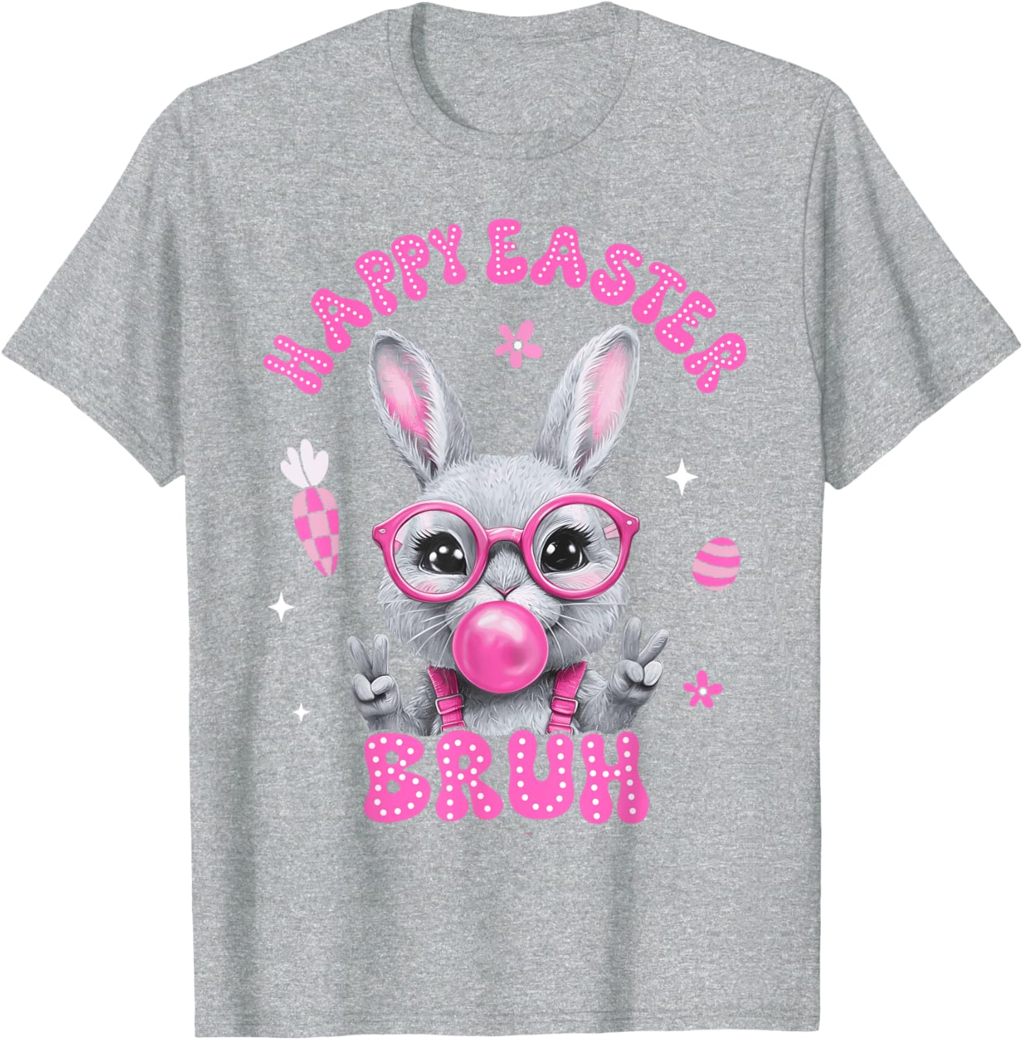 Bruh Meme Easter Day Cute Bunny Eggs Teens Boys Kids Men T-Shirt