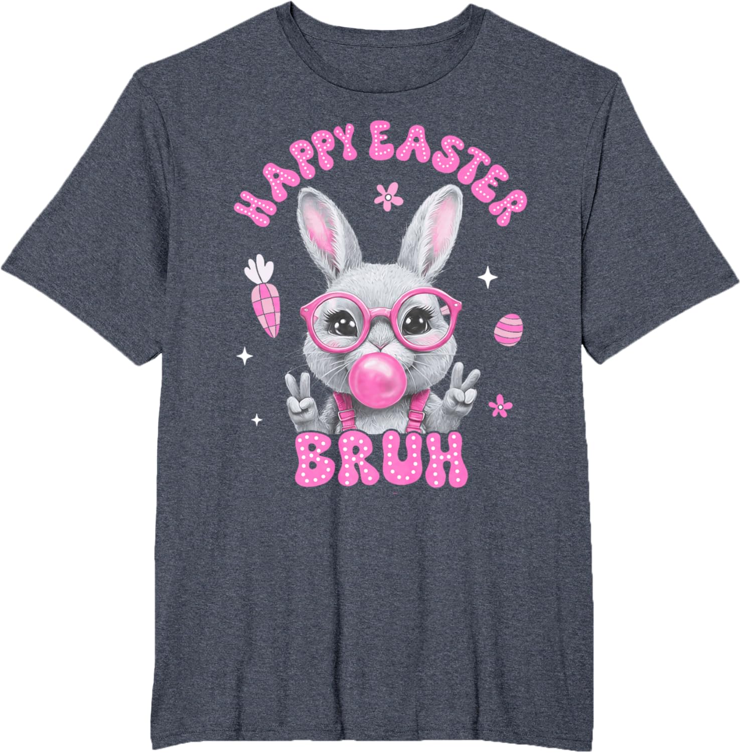 Bruh Meme Easter Day Cute Bunny Eggs Teens Boys Kids Men T-Shirt